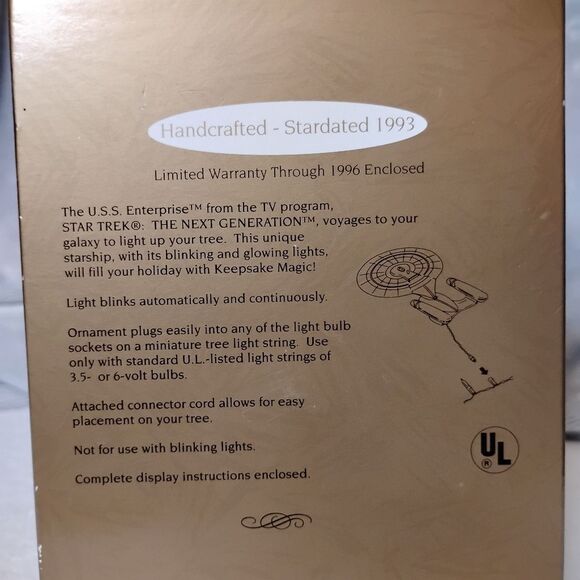 1993 Star Trek Hallmark Ornament - Picture 2 of 5